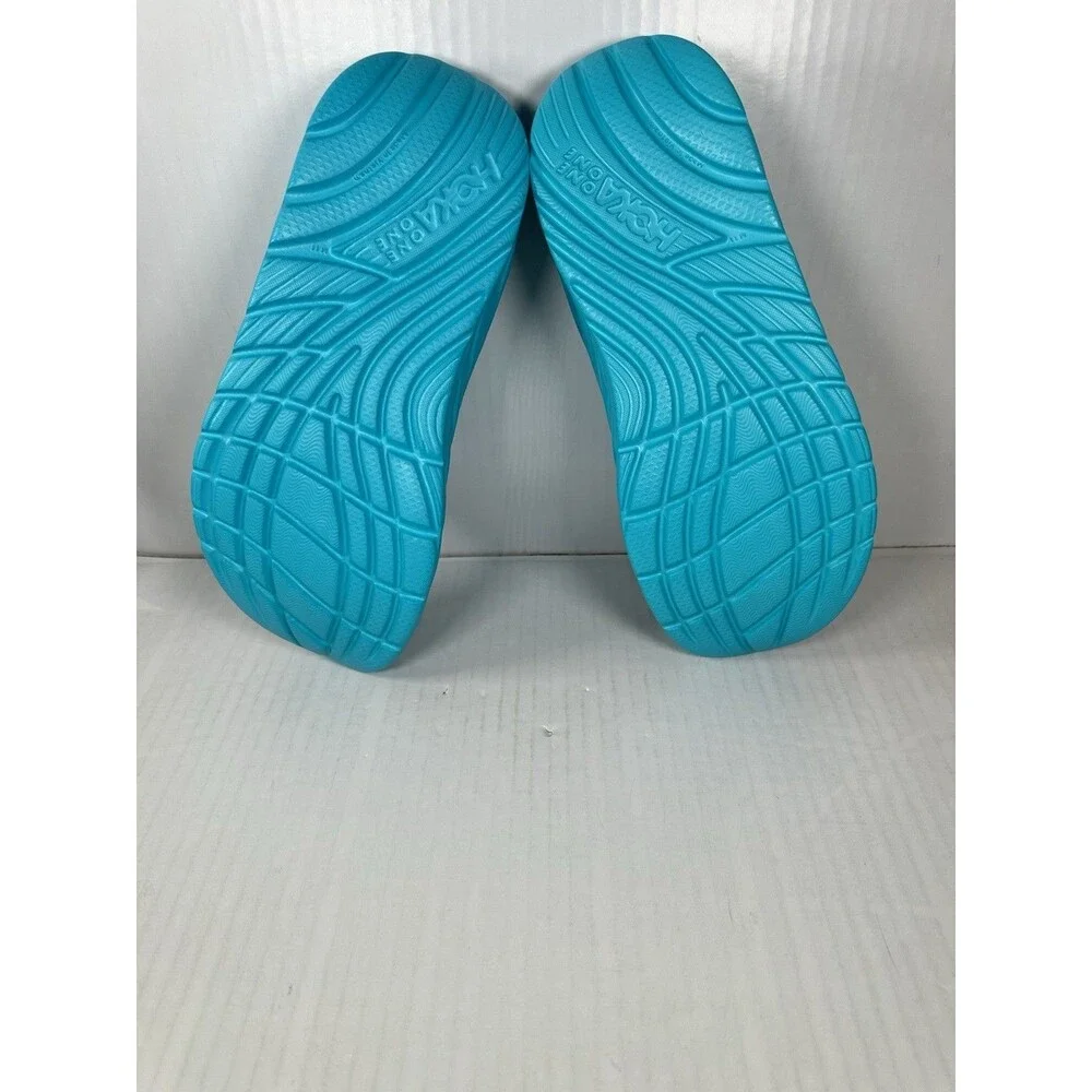 Size 12 Mens Hoka One One Ora Recovery Flip Flop Sandals 1099675 Blue NEW